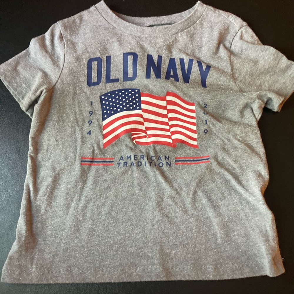 Grey Old Navy Flag Shirt